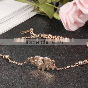 Jewelry 2016 Adjustable Rose Gold Elephant Bracelet