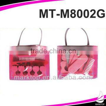 Cute pink nail / toe manicure set in pvc bag