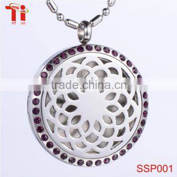 Aromatherapy Essential Oil Diffuser Necklace Locket Pendant Wholesale, 316L Stainless Steel Jewelry Diffuser Pendant Necklace