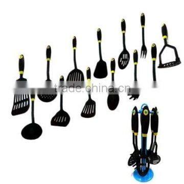 famous kitchen ware in nylon and stainless steel material 13pcs nylon kitchen ware set nylon spatula NL40