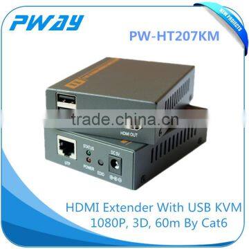China Supplier 1080p HDMI KVM Extender With USB Support Keyboard Mouse tv Transmitter up to 60meters photo-2
