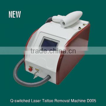 Home Safety Use Beauty Salon 1000W Equipment--Q-switch Laser Tattoo Removal Machine-D005 532nm