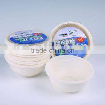 100%Biodegradable Nature cornstarch-based environmental friendly plastic bowl