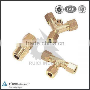 Customized precision machining cnc brass pipe fitting