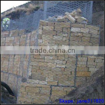 durable high strengh and high zinc rate/Galfan gabion retaining wall