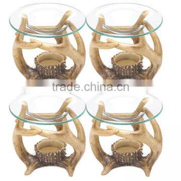 Deer Antler Hunting Wax Tart Warmer Oil Diffuser Candle Holder Burner