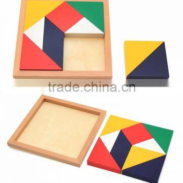 Wooden Montessori Education Toy Tangram Jigsaw Puzzle photo-2