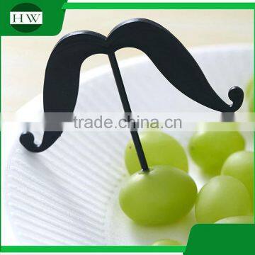 Eco Plastic Tableware Cartoon Mustache Beard Fruit Fork Set photo-5