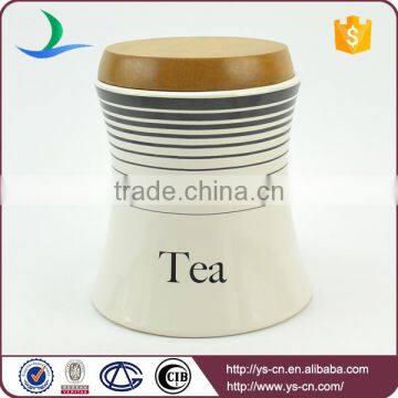 Wholesale Ceramic Storage Jars With Wooden Lid photo-4