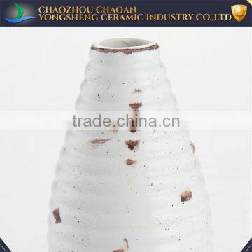 Home Decorative Mini Stoneware Vase,embossed Flower Vase photo-2