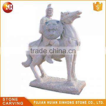 Custom White Garden Western Human And Horse Figure Statue