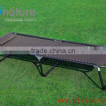 Useful Out Door Folding Camp Chair/Comfortable Lay Long Bed with Pillow/ High Quality Durable Outdoor Using Bed