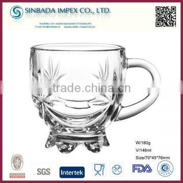 SGS Level KTZB43, wholesale small lid custom glass coffee cups