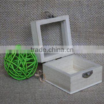 Small Handmade Wooden Keepsake Box With Clear Lid photo-2