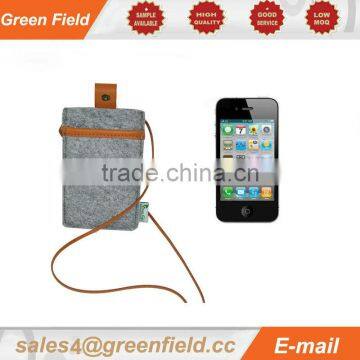 Useful cell phone neck pouch mobile phone felt pouch