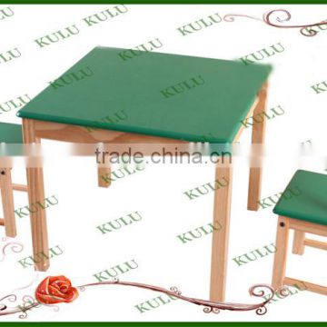 hot sale luxurious green wooden kitchen table indoor