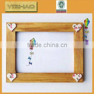 2014 custom YZ-pf0002 high quality wooden plain photo frames