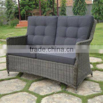 Gray Plastic Rattan Wicker Furniture Sofa Set photo-3