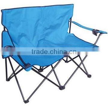 Portable outdoor folding double seat beach chair/camping chair