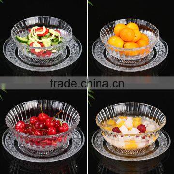 Round Cheap Glass Dinner Set Glass Bowl and Glass Plate for Feast Wedding photo-5