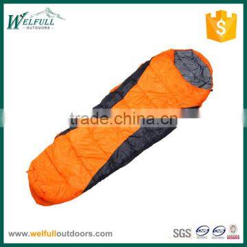 Water resistant mummy style sleeping bag