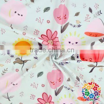 Latest Fashion Flowing Print Swimming Fabric Stretchy Swimsuit Polyester Fabric