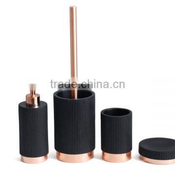 White Metal Bath Concrete Bathroom Accessory Sets photo-2