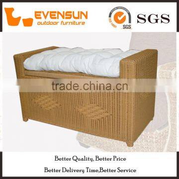 Durable Plastic Rattan Storage Box Outdoor Wicker Furniture