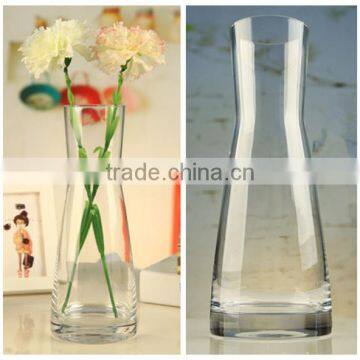 Modern fashion clear glass vase