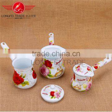 Eco-friendly Full Decal Enamel Coffee Jug / Coffee Pot photo-2
