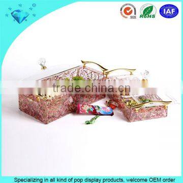 Custom Beautiful PMMA Acrylic Wedding Candy Box Acrylic Dried Fruit Box photo-2