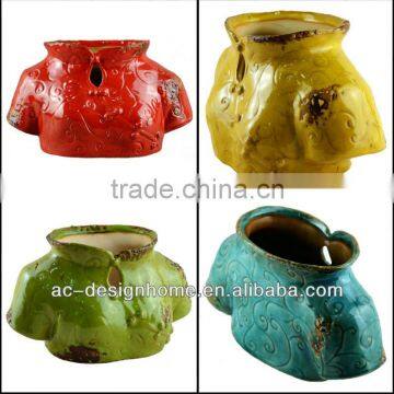 CHINESE JACKET SHAPE CERAMIC PLANTER