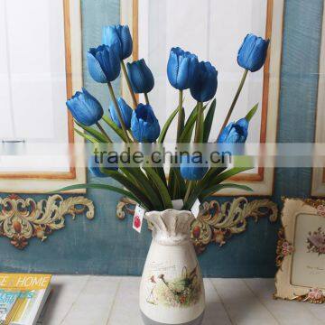 Wholesale Artificial Plant New Dsign 3 Heads Silk Tulip Flower photo-3
