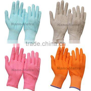 NMSAFETY colorful knitted nylon soft shell gloves