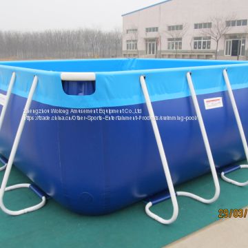 PVC Steel Frame Swimming Pool/Outdoor Easily Assembled Metal Swimming Pool