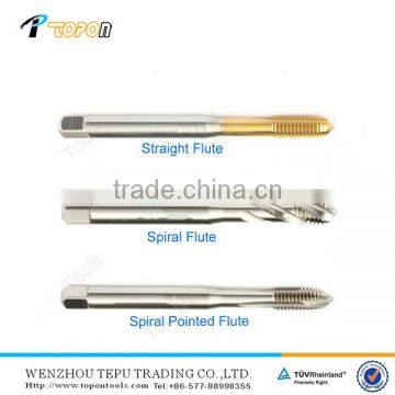 HSS straight flute,spiral flute,spiral pointed flute Hand Tap Tools