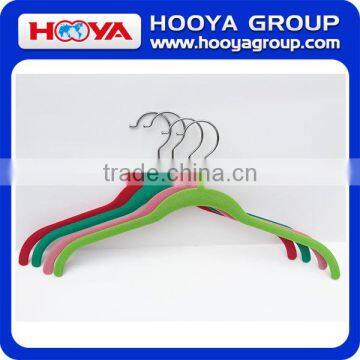 New Arrival ABS Plastic Velvet Hanger for Dresses/Suits With Notches Black as Customized Color photo-4