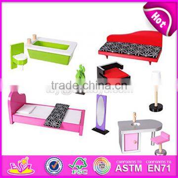 New Design Girls Pretend Toys Wooden Huge Dollhouse W06A229 photo-4