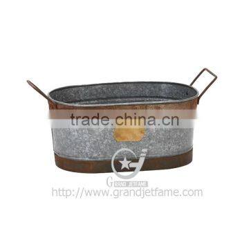 Rustic Beverage Tub Galvanzied Bucket photo-2
