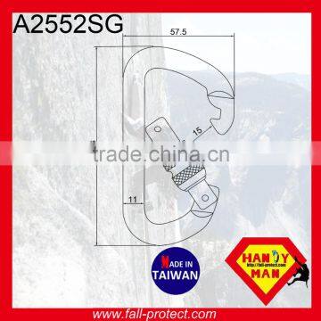 28KN D Type Aluminum Mountain Climbing Carabiner With Screw Lock photo-2