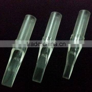 50pcs Transparent Tattoo Tips Nozzle Disposable Clear Tube Diamond Round Flat