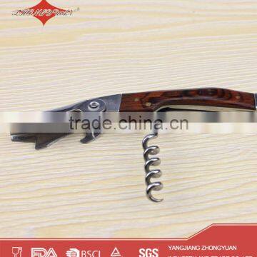 Cheap Fancy Custom Wood Cork Corkscrew Wine Opener photo-5