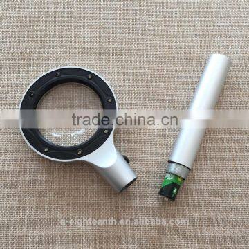 2016 Alloy Professional Hand-held Magnifier Zoom Magnifying Glass With 8 LED Lights TH8013 photo-2