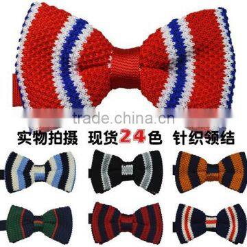 2015 New Arrival knitted fabric New men's knitted bow tie The fashion leisure multicolor butterfly ties bow tie