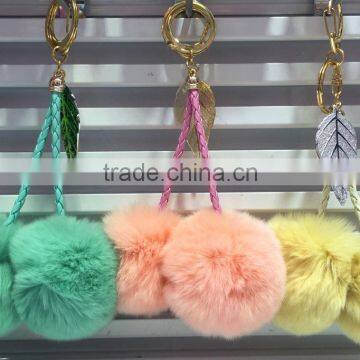 Fashion 6cm Rabbit Fur Key Ring K024-008