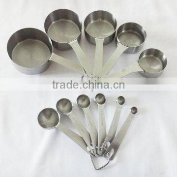 11pc stainless steel measuring spoon & cup set