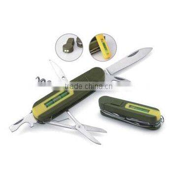 multi function knife, plastic W/ LED&Level