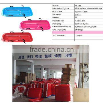 Downhill Thunder Kid's / Toddler Winter Toboggan Snow Sled 48-inch Plastic Snow Racer Sled photo-5