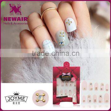 New Air 3D Nail Art Stickers Gold Stones sticker Mix Design