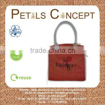 Jute Promotional Gift Bag with Cotton Rope Handle